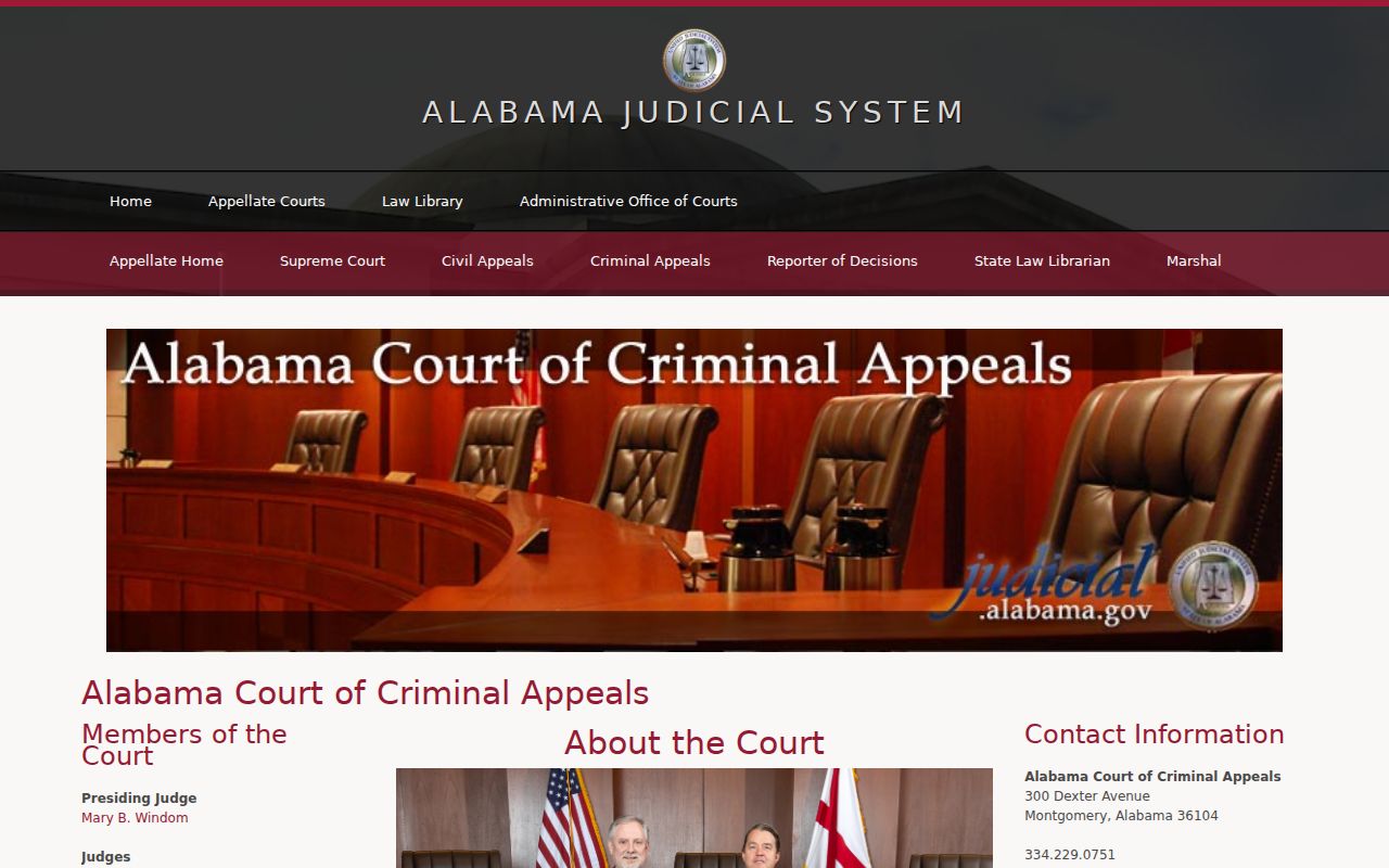 Franklin County criminal court dockets and Alabama Court of Criminal Appeals page