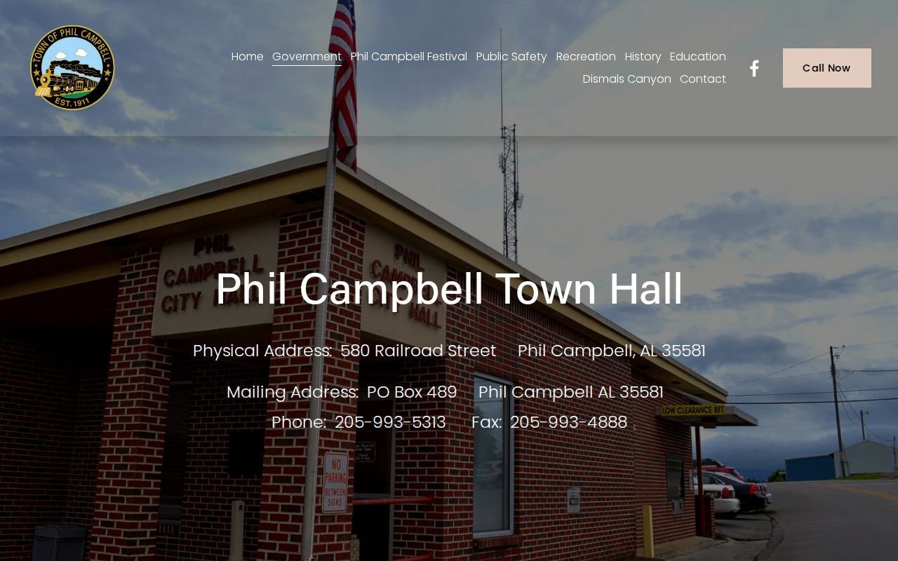 Phil Campbell court records Town Hall source